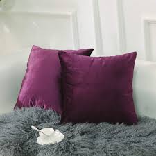 Roses are rad burlap throw pillow. Velvet Throw Pillow Covers Eggplant On Sale Overstock 22478778