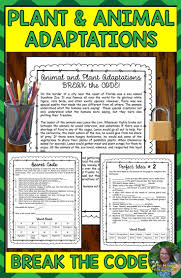 Animal And Plant Adaptations Break The Code Plant Adaptations Student Activities Adaptations