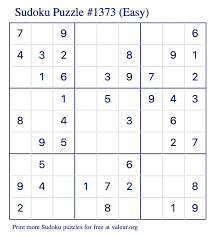 Puzzle the mind with three different versions. Free Printable Easy Sudoku With The Answer 1373