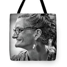 Profile of the Spoon Lady Duvet Cover by John Haldane