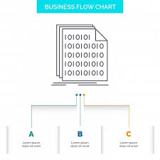 Binary Code Coding Data Document Business Flow Chart Design