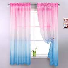 When it comes to choosing a color scheme for a girl's bedroom that most often is a done deal, since you know that girls love adorable and tender colors such as pink. Amazon Com Baby Pink And Baby Blue Curtains For Girls Bedroom Decor Set 2 Ombre Window Sheer Gradient Rainbow Curtains For Girls Room Gender Reveal Party Supplies Decoration Backdrop Boys Kids Princess 84