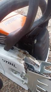 On an edger, clean out any dirt that has accumulated in the cutting guard. Brand New Ms 461 Leaking Oil From Around The Muffler Chainsaw