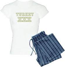 Amazon.com: CafePress Turkey XXX Pajamas Women's Novelty Cotton Pajama Set,  Comfortable PJ Sleepwear : Clothing, Shoes & Jewelry