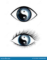 Yin yang Eye icon isolated stock vector. Illustration of eyelash - 167139764