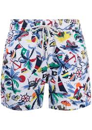 Ralph Lauren Polo Nautical Deco Bearwaiian Print Swim Shorts Swimwear