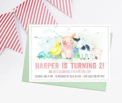 Petting zoo birthday party invitation bunting banner farm. Petting Zoo Birthday Invitation Turning Two Birthday 2nd Zoo Birthday Petting Zoo Birthday Boy Birthday Invitations