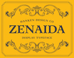Tell your friends about us Zenaida Typeface In Fonts On Yellow Images Creative Store