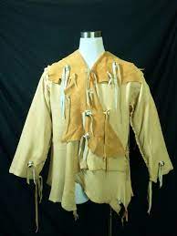 Sale Handcrafted Deerskin Leather Jacket Buckskin Shirt Mountain Man Hunter Rendezvous Palomino Native American Shirts Native American Clothing Leather Jacket