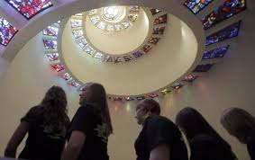 'glory window', one of the largest horizontally mounted stained glass pieces in the world ~ chapel of thanksgiving, dallas tx. Joy S Jaunts Dallas Thanks Giving Square Offers Serenity Beauty