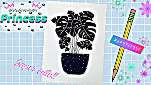 how to draw a flower pot step by step مراحل رسم أوراق الشجر كيوت وسط ا notebook