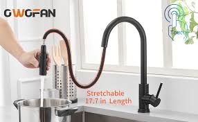 owofan touch on kitchen faucets with