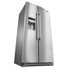 Maytag 21 Cu Ft Side By Side Refrigerator In Fingerprint Resistant Stainless Steel Counter Depth Msc21c6 Side By Side Refrigerator Maytag Cool Things To Buy