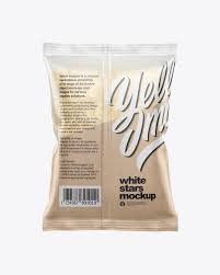 Download Frosted Bag With Corn Stars Cereal Mockup In Bag Sack Mockups On Yellow Images Object Mockups