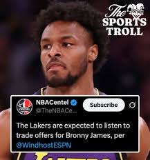 BREAKING: The Lakers are listening to offers for superstar Bronny James 👀