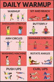 Pe Class Daily Warmup Poster 9 Different Variations In 2020 Pe Class Warmup Class Routine