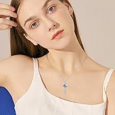 Amazon.com: Midir&Etain Angel Necklace 925 Sterling Silver Blue Crystal  Angel Wings Cross Pendant Necklace Angel Cross Jewelry Gift for Women :  Clothing, Shoes & Jewelry