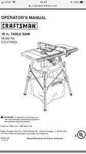 Craftsman 10 Portable Table Saw 315 218050 Portable Table Saw Table Saw Craftsman