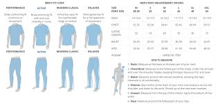 Columbia Size Charts Outdoor Sports