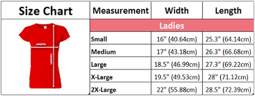 T Shirt Size Chart