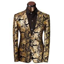 Wedding Formal Occasion 6xl Paisley Tuxedo Suit Dress Vest Waistcoat Wedding Party Prom Black Gold Xs Men S Formal Occasion