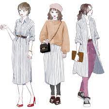 新学期や新年度を迎える4月は 新しい出会いがたくさん そこで 初対面でも好感度が高く さらに着回しもできるアイ 女の子 おしゃれ イラスト 日本のファッションスタイル イラスト おしゃれ