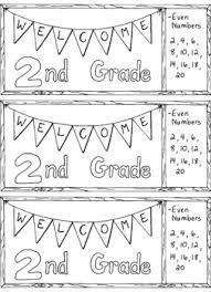 Today's learners are tomorrow's world. Welcome To Second Grade Bookmark Back To School Bulletin Board Coloring Page