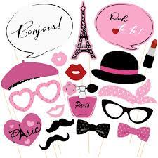 These diy centerpieces and french style table decorations are just the thing to inspire you for a spring event. Buy Amosfun 18pcs Paris Photo Booth Props French Ooh La La Party Supplies Paris Themed Party Supplies For Birthday Wedding Baby Shower Bride Shower Online In Indonesia B07qg2rc9d