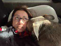 Man's dog snuggles and snores loudly