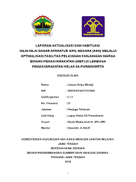 We are a sharing community. Laporan Aktualisasi Latsar Kemenkumham Cpns 2017