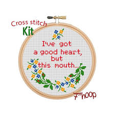 If you're new to the craft, though, you'll need to get a few basics down before you start shopping for a. I Ve Got A Good Heart But This Mouse Cross Stitch Kit Etsy In 2021 Funny Cross Stitch Patterns Cross Stitch Patterns Cross Stitch