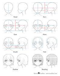 How To Draw An Anime Girl's Head And Face - Animeoutline