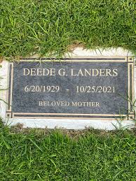 Doris Geraldine “Deede” Thompson Landers (1929-2021)