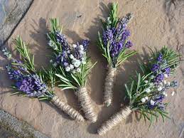 Lavender Rosemary Buttonholes Lavender Wedding Flowers Lavender Bouquet Wedding Flower Arrangements