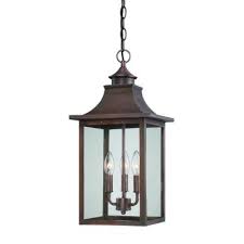Acclaim Lighting St Charles Collection Hanging Outdoor 3 Light Copper Pantina Light Fixture Hanging Lantern Lights Outdoor Hanging Lights Lantern Light Fixture