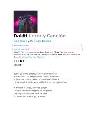 Letra y acordes de dakiti. Dakiti