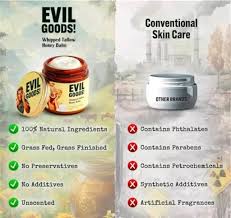 Evil Goods, Crema de Cebo de Res con Balsamo de Miel 100ml, Crema Facial  con Acabado de Pasto, Sebo de Res para la cara de Animales Alimentados con  Pasto Nutritivo (1PCS) $50‼️‼️‼️