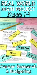Real Life Math Project Investigating Budgets Math Projects Real Life Math High School Math Projects