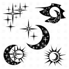 Night And Half Moon Crescent With Star Pattern 20240 Download Royalty Free Vector Tatuajes Lunas Y Estrellas Tatuaje Sol Y Luna Disenos De Tatuaje De Luna