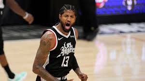Los angeles clippers shooting guard paul george (13) dunks against the brooklyn nets during the first quarter at barclays center. Pfxwx8lhhz V7m