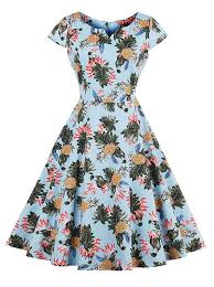 Berrygo vintage floral print boho dress women casual long sleeve spring party dress high waist work wear office ladies dress. Vintage Rose Floral Print V Neck Sleeveless Cocktail Swing Dresses Killreal Fashion