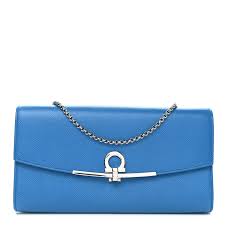 SALVATORE FERRAGAMO Printed Calfskin Gancini Icona Mini Bag Blue 1068351 |  FASHIONPHILE