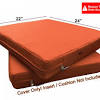 Striped outdoor lounge chair cushions. 1