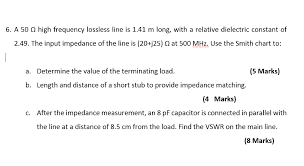 6 A 50 High Frequency Lossless Line Is 1 41 M L