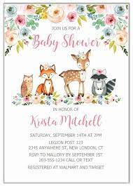 Woodland Theme Baby Shower Invitations Inspirational Woodland Animals Gir In 2020 Animal Baby Shower Invitations Baby Shower Invites For Girl Girl Woodland Baby Shower