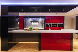 View some of the best italian designs for your kitchen by leading brands like euromobil and copatlife for your home and office furnishing needs. Color Scheme Idea 20 Red Black And White Kitchen Designs Home Design Lover