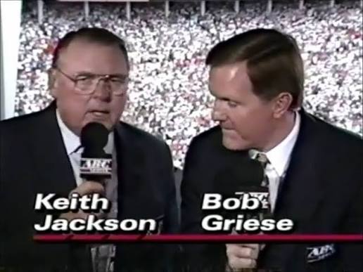 October 12, 1991: ABC's Keith Jackson teases his broadcast ...