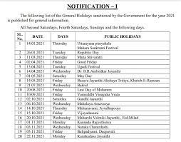 Government & national holidays are included in it too. Holiday List 2021 General Restricted Holidays Sanctioned By The Karnataka Government For The Year 2021 Central Govt Employees 7th Pay Commission Staff News