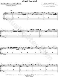 Dario D Aversa Don T Be Sad Slow Easy Piano Tutorial Sheet Music Piano Solo In Eb Minor Download Print Sku Mn0216915