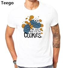 Funny Me Just Here For Cookies T Shirt Men Novelty Sesame